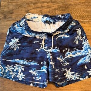 Polo swim trunks.